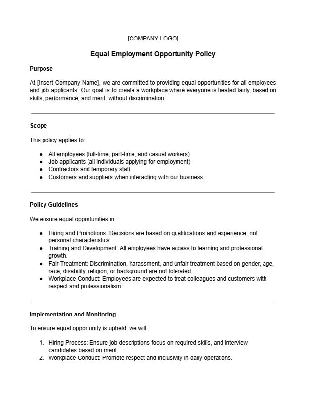 Employment Opportunity Policy 2